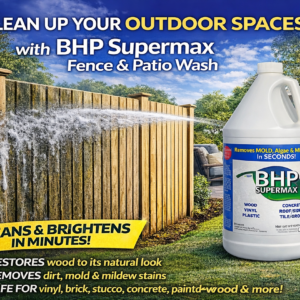 BHP Supermax Mold & Mildew Stain Remover Mold Stain Remover Concentrate Mildew Stain Remover Algae Stain Remover Mold Removal Cleaner Industrial Strength Mold Remover Professional Mold Stain Remover